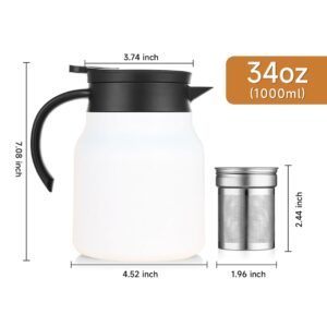 Tea Pot kettle White 3