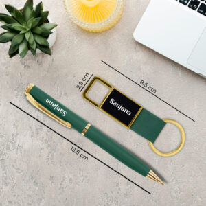 2-in-1 Gift Set-Diary & Pen 4 pen keychain green 2 1