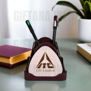 Office Desk Gifts Lotus Rotating Coaster Pen Stand 10