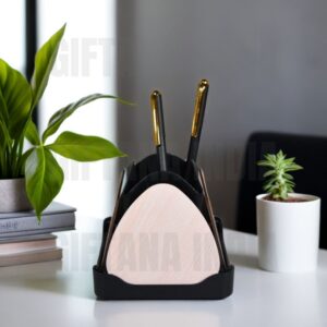 Office Desk Gifts Lotus Rotating Coaster Pen Stand 26