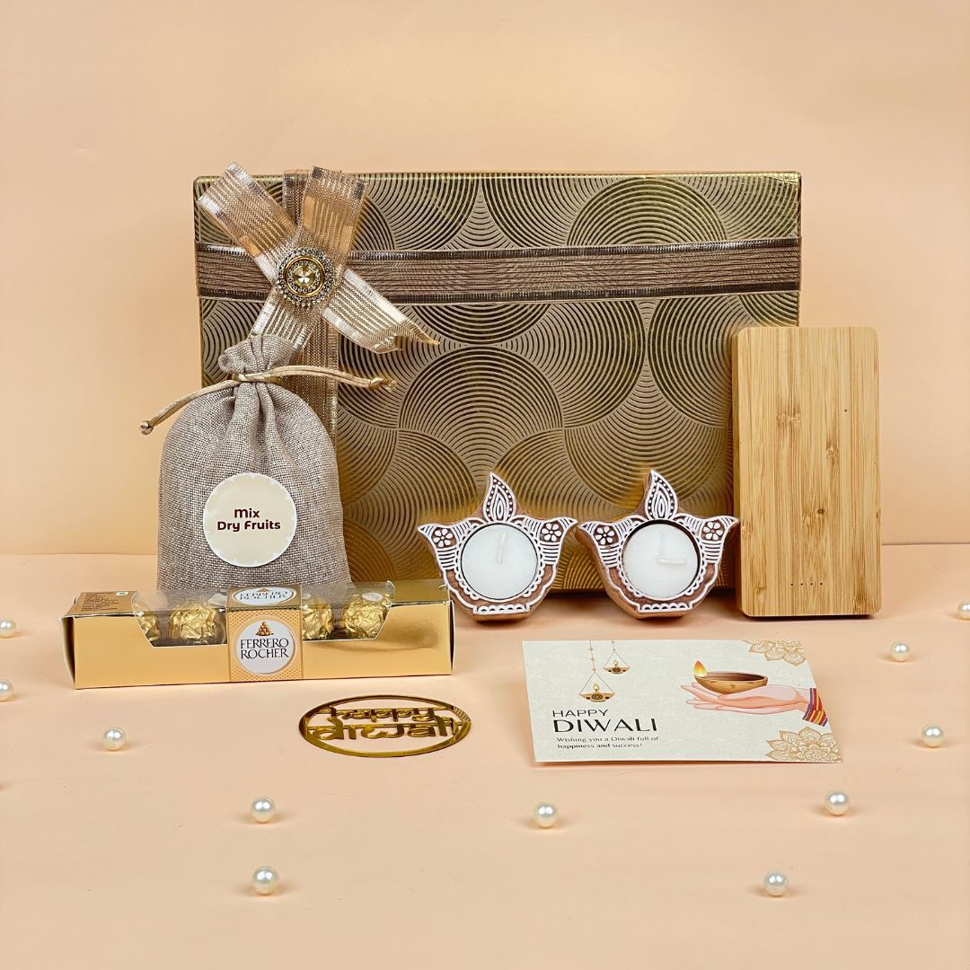 Corporate Diwali Gifts India Wooden Power Bank and Gourmet Dry Fruits (1) Corporate Diwali Gifts India Wooden Power Bank and Gourmet Dry Fruits 1