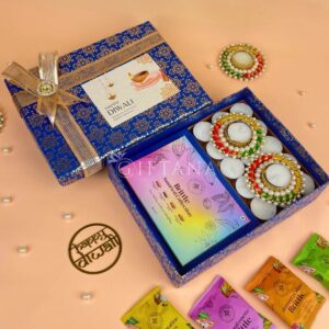 Corporate Diwali Gifts Online - Premium Diya and Chocolate Brittle Box