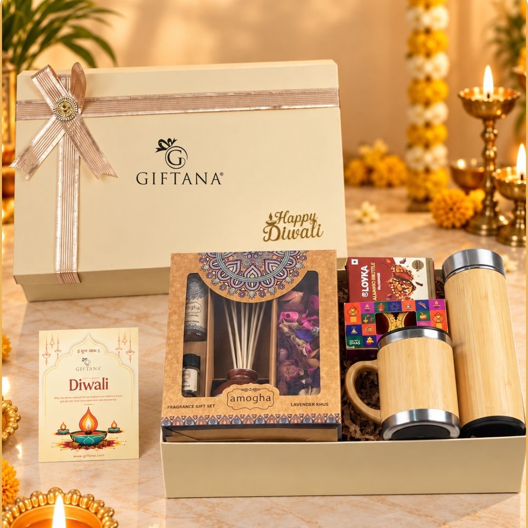 Customized Corporate Diwali Hamper – Premium Treats - GiftanaIndia Customized Corporate Diwali Hamper – Premium Treats - GiftanaIndia