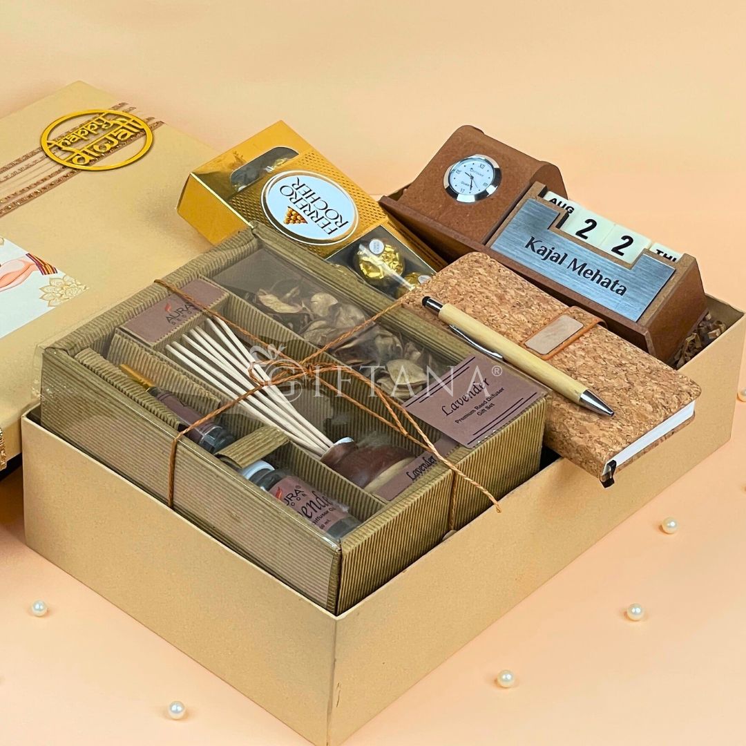 Premium Corporate Diwali Gifts Reed Diffuser and Desk Set (3) Premium Corporate Diwali Gifts Reed Diffuser and Desk Set 3