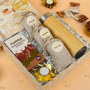 Premium Corporate Diwali Hamper - Bamboo Bottle & Dry Fruits 8 Premium Corporate Diwali Hamper Bamboo Bottle Dry Fruits 3