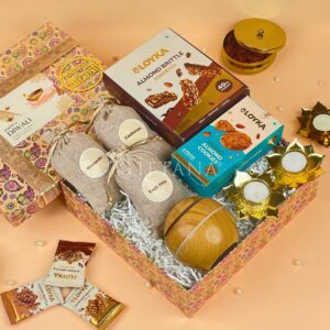 Premium Electronics & Gourmet Diwali Gifts - Wooden Humidifier Set 10 Premium Diwali Hampers Online Crystal Lamp Ferrero Dry Fruits 3