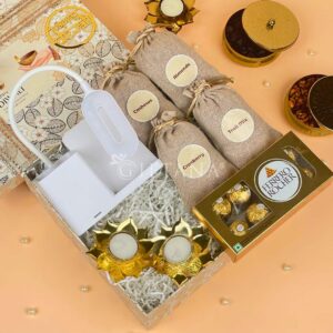 Unique Electronics Diwali Gifts – Lamp Dry Fruits 3