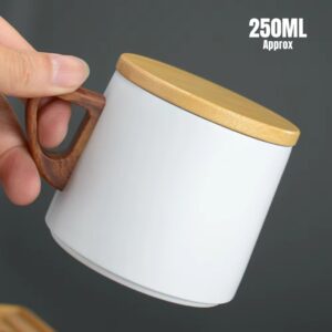 Luxury Diwali Gifts Hampers Online | Coffee, Diffuser & Cookies 4 wooden lid mug white 3