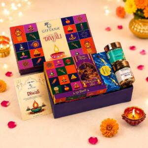 Diwali Gift Box with Smoor, Cashews & Almonds – Jashn aur Mithaas