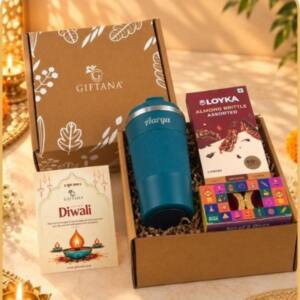 Diwali Personalized Drinkware Gift Set - Giftana