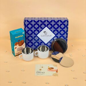 Tea Time Delight Corporate Online Diwali Gifts with Cups and Cookies