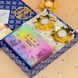 Twilight Treats Box - Elegant Diwali Gift for Customers with Diyas