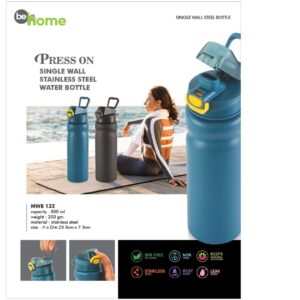 Press On Steel Water Bottle