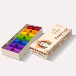 7 Chakra Gemstone Pillar Candle 3 7 Chakra Pillar Candle