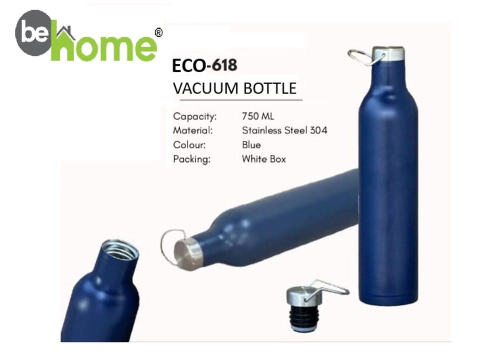 Behome Vaccum Insulated Eco- 615 ECO-618 Blue Vacuum Bottle 750ml