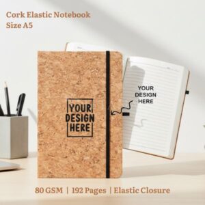 Cork Elastic Notebook Diary