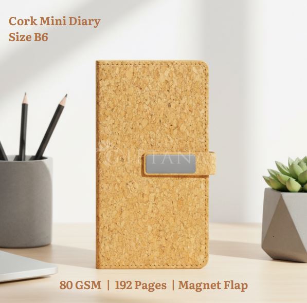 Cork Mini Notebook Diary- ss Cork Notebook Mini Diary