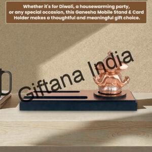Executive Ganpati Desk Stand with Mobile and Card Holder 5 Ganpati idol desk organizer 7