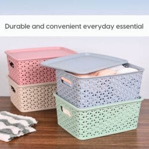 Multi-Use Storage Basket with Lid