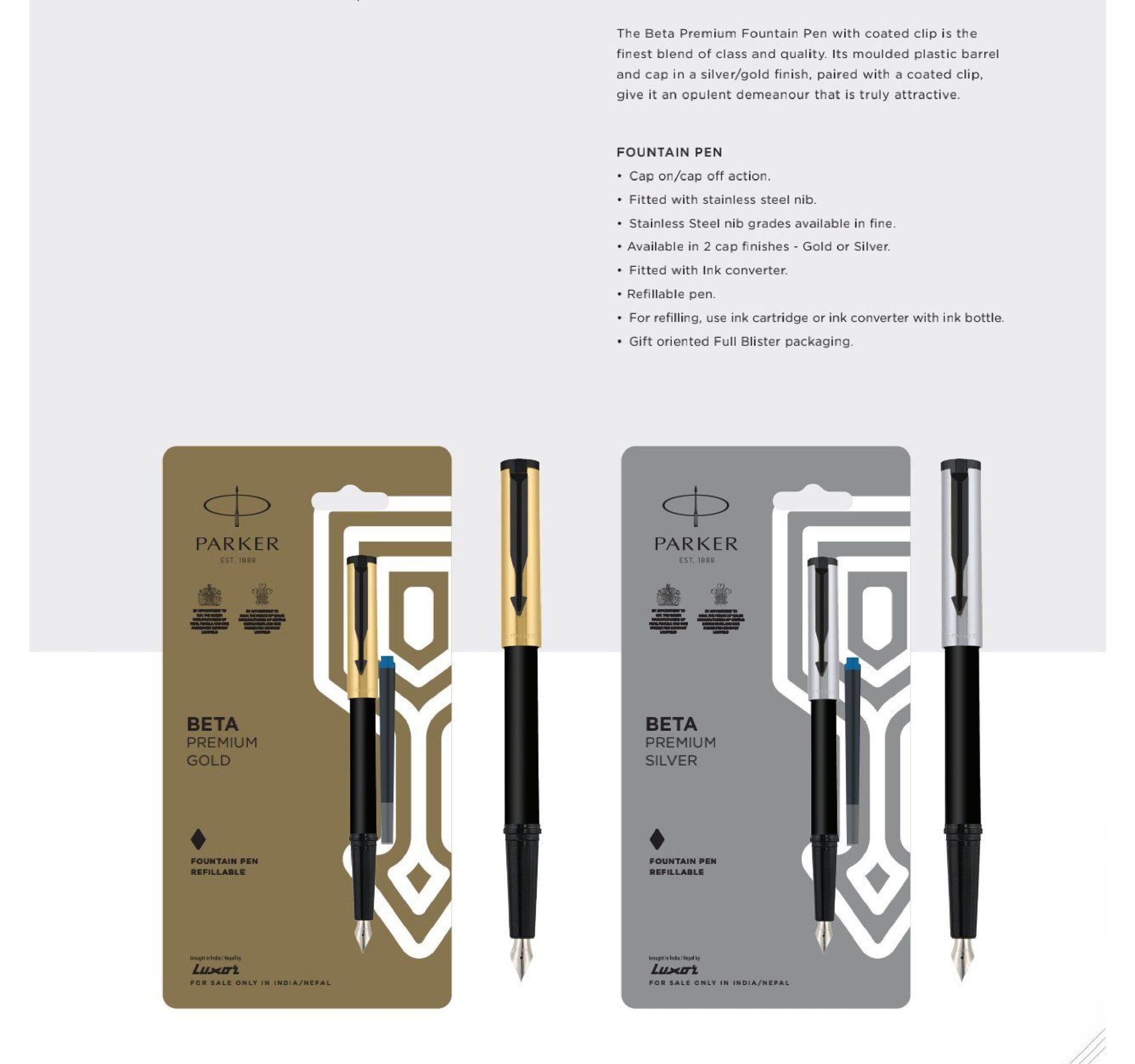 Parker Beta Premium Fountain Pen Parker Beta Premium Fountain Pen