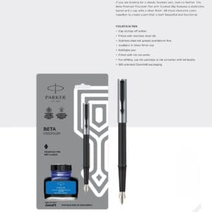 Parker Beta Premium Fountain Pen with Ink Bottle