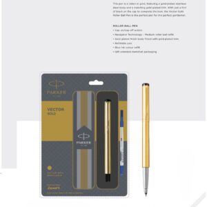 Parker Vector Gold Roller Ball Pen