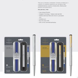 Parker Vector Stainless Steel Roller Ball Pen