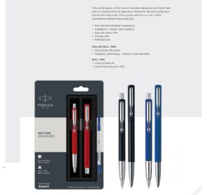 Parker Vector Standard Ball Pen & Roller Ball Pen Set