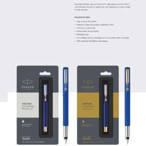 Parker Vector Standard Metallic Fountain Pen