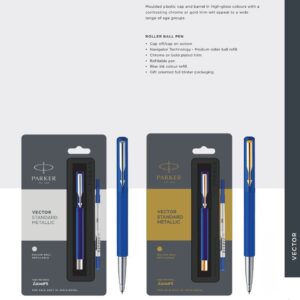 Parker Vector Standard Metallic Roller Ball Pen