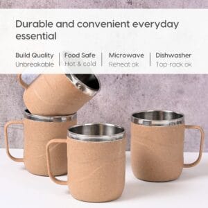 WaveSteel Insulated Coffee Mug Set of 4