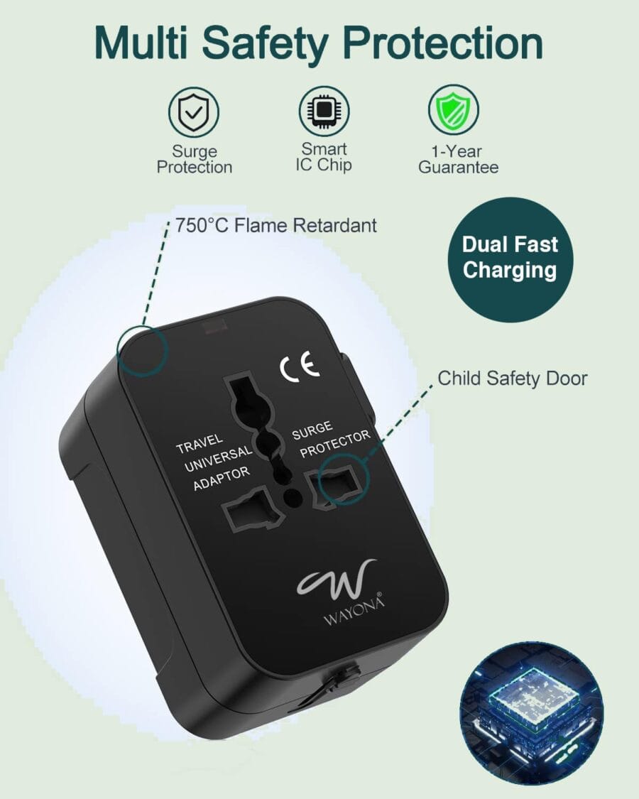 Wayona 38W Universal Travel Adapter-3 Wayona 38W Universal Travel Adapter 3