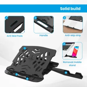 My Buddy Hexa Adjustable Laptop Stand & Mobile Holder 4 Y BUDDY HEXA 22 5 1