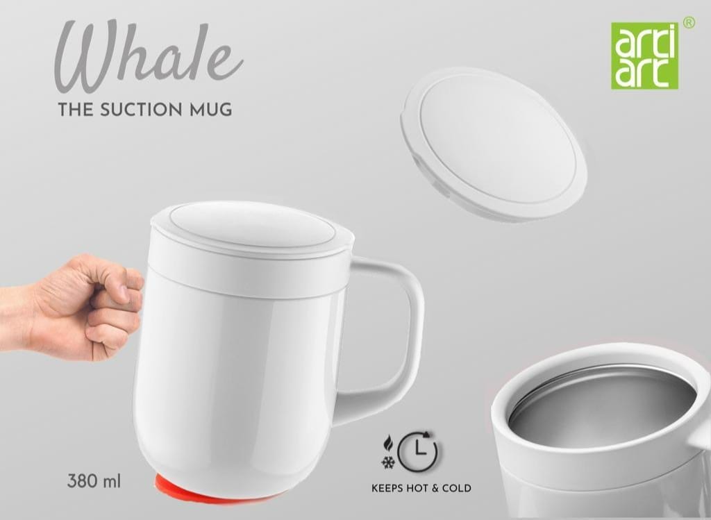 whale section mug WhaleHeat Thermal Suction Mug