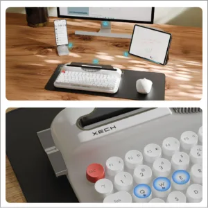 xech retro wireless keyboard typrewriter design triple channel 1500x1500 4