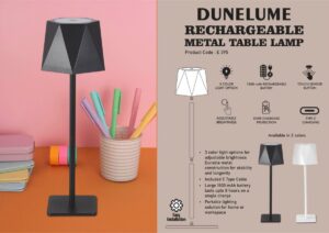 DuneLume Smart Rechargeable Table Lamp