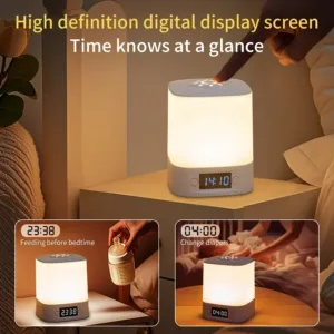 Gleam TimeCube Rechargeable Night Lamp with Clock