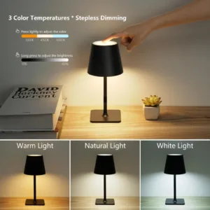 LumiBloc Smart Rechargeable Metal Table Lamp
