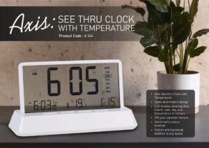 Axis Digital Clock with Temperature Display