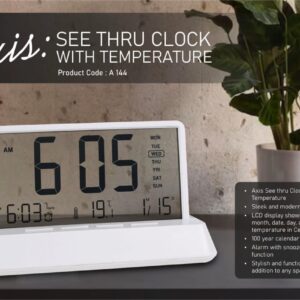 Axis Digital Clock with Temperature Display