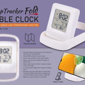 Folding Table Clock with Mobile Stand