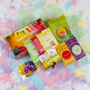 Premium Holi Gift Hamper Box with Festive Essentials