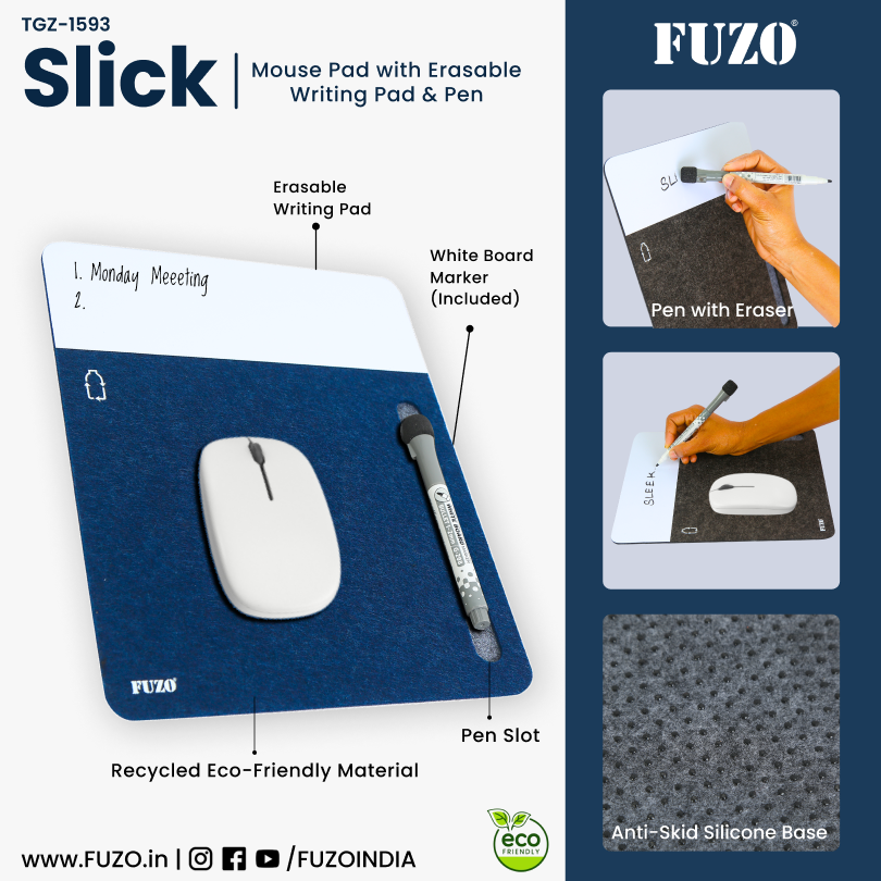 2-in-1 Mouse Pad with Erasable Memo Pad & Pen1 2-in-1 Mouse Pad with Erasable Memo Pad & Pen