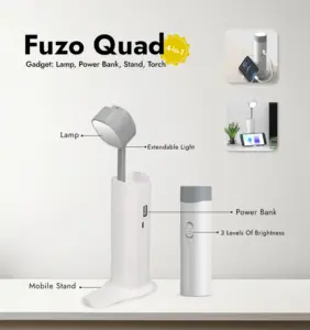 Multifunction Lamp with Torch, Power Bank & Mobile Stand