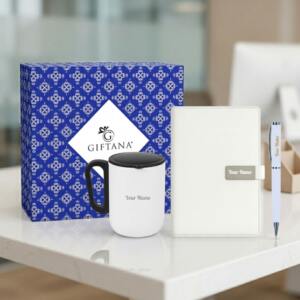 3 in 1 Notebook Diary S2 Pen Coffee Mug white