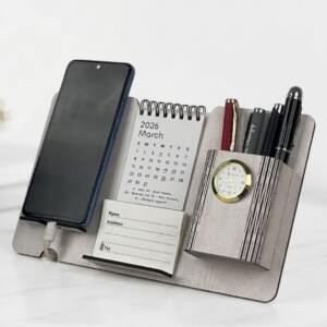 5 in 1 Calendar Desk Stand with Clock 1