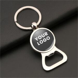 Corporate Logo Metal Bottle Opener Keychain