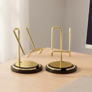 Custom Golden Desktop Mobile Stand 2