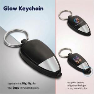 Custom Multicolor LED Promotional Keychain Gift