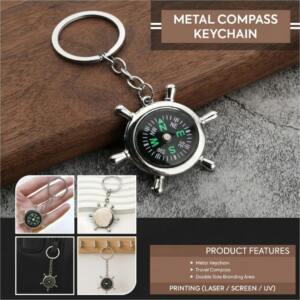 Customized Premium Compass Metal Keychain